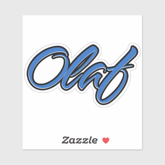 Olaf Name blue Aufkleber Sticker Stickerset (Blatt)