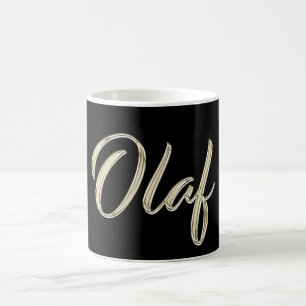 Olaf Name whitegold Tasse Teetasse Kaffeetasse