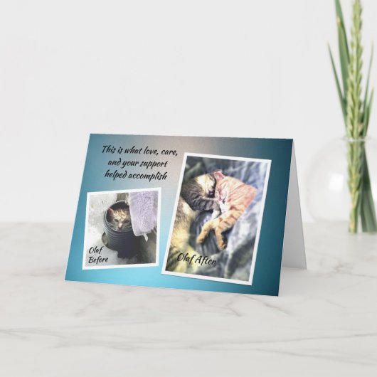 Olaf Vielen Dank, Ihre Karte (Vorderseite)