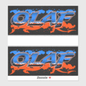 Olaf Vorname Name Graffiti Aufkleber Sticker (Blatt)