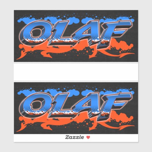Olaf Vorname Name Graffiti Aufkleber Sticker (Blatt)