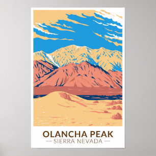 Olancha Peak Sierra Nevada Kalifornien Vintage Poster