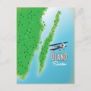Öland Schweden - Inselkarte Postkarte