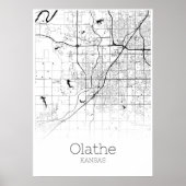 Olathe Map - Kansas - City Map Poster (Vorne)