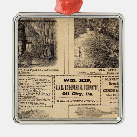 Ölbauernhöfe Silbernes Ornament (Vorne)