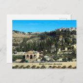 Ölberg, Jerusalem Feiertagspostkarte (Vorne/Hinten)