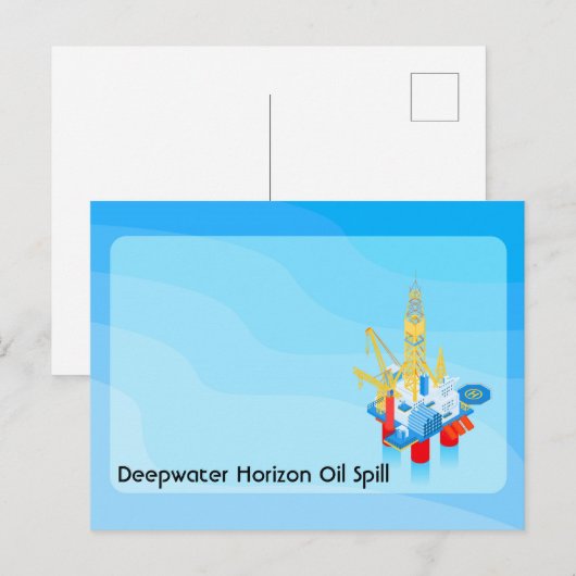 Ölbohrer Postkarte (Vorne/Hinten)