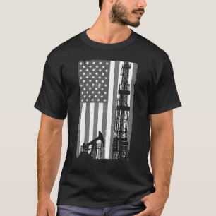Ölbohrfahne American USA Patriotic Oilfi T-Shirt