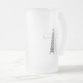 Ölbohrinsel-Frosted-Mug Mattglas Bierglas (VorderseiteRechts)