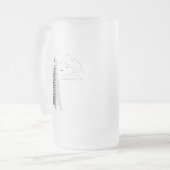 Ölbohrinsel-Frosted-Mug Mattglas Bierglas (Vorderseite Links)