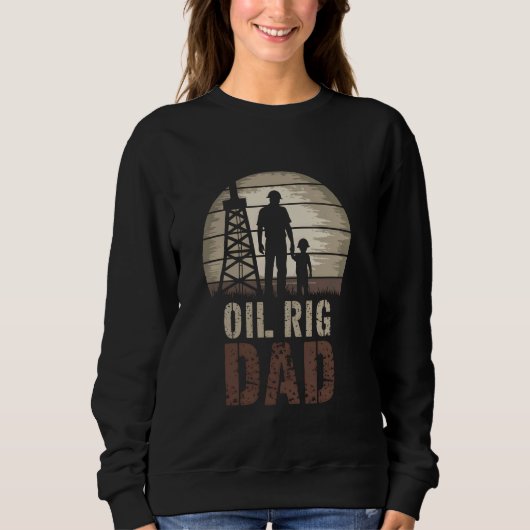 Ölbohrinsel-Vater Ernährer Beschützer Ölförderarbe Sweatshirt (Vorderseite)