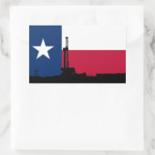Ölbohrplattform Texas Rechteckiger Aufkleber (Tasche)