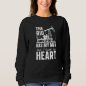 Ölbohrturm Fracker-Ölfeld Sweatshirt (Vorderseite)