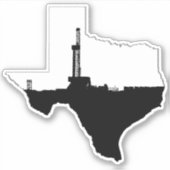 Ölbohrturm für Texas-Staat Aufkleber (Vorderseite)