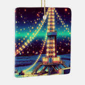 Ölbohrturm mit Weihnachtslicht Keramikornament (Rechts)
