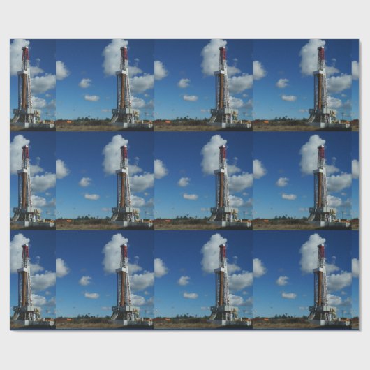 Ölbohrturmbohrer Druckgeschenkpapier LG Geschenkpapier (Flach)