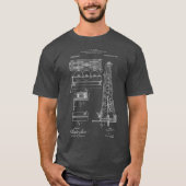 Ölbohrturmbohrer-Patent-Graphic-Ölfeld-Bohrer T-Shirt (Vorderseite)
