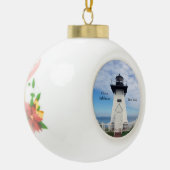 Olcott Lighthouse Ball oder Schneeflocke Keramik Kugel-Ornament (Links)