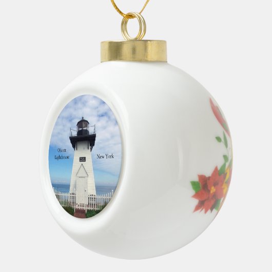Olcott Lighthouse Ball oder Schneeflocke Keramik Kugel-Ornament (Rechts)