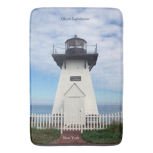 Olcott Lighthouse bathmat Badematte (Vorderseite Vertikal)