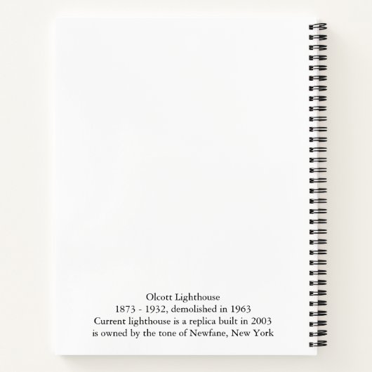 Olcott Lighthouse Notebook Notizblock (Rückseite)
