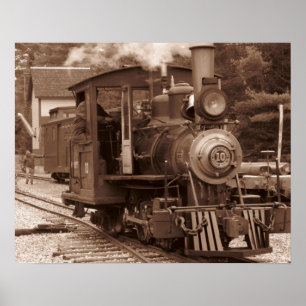 Old #10 Vintage Train Print Poster