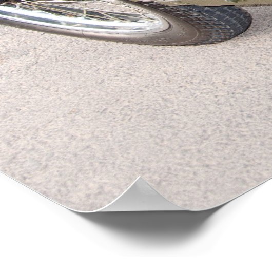 Old 750B-2 motorcycle with a sidecar Poster (Ecke)