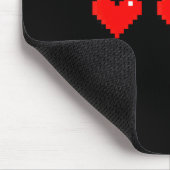 Old 8 Bit Heart Arcade Retro Xel Gamer Valentine's Mousepad (Ecke)