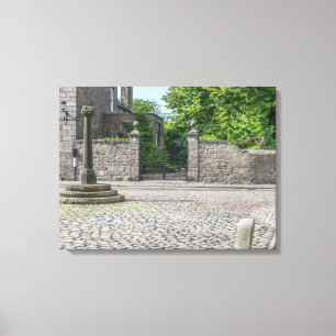 Old Aberdeen Mercat Cross Ansicht Leinwand drucken