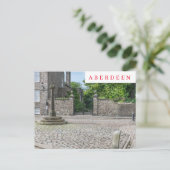 Old Aberdeen Mercat Cross View Postkarte (Stehend Vorderseite)