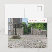 Old Aberdeen Mercat Cross View Postkarte (Vorne/Hinten)