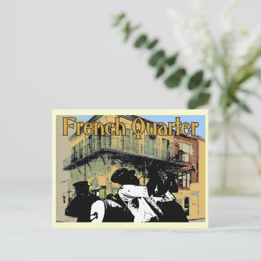 Old Absinthe House Brass Band, French Quarter, New Postkarte (Stehend Vorderseite)