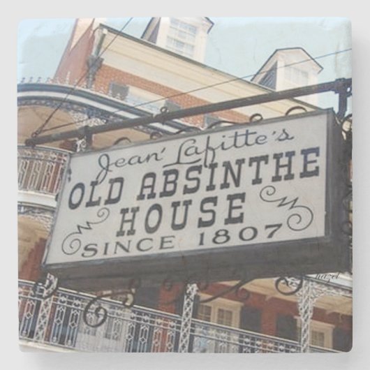Old Absinthe House Untersetzer, New Orleans, Louis Steinuntersetzer (Vorderseite)