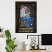 Old Accordion Man Poster (Heimbüro)