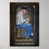 Old Accordion Man Poster (Vorne)