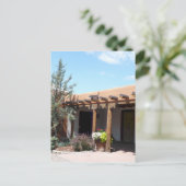 Old Adobe Santa Fe New Mexico Postkarte (Stehend Vorderseite)