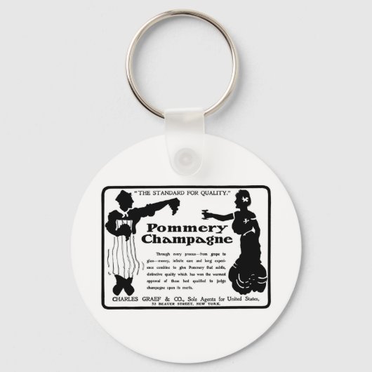 Old Advert Pommery Champagne Schlüsselanhänger (Vorderseite)