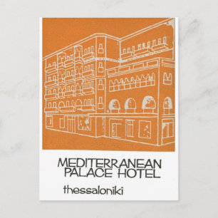 Old Advert Thessaloniki Mediterranisches Hotel Gri Postkarte