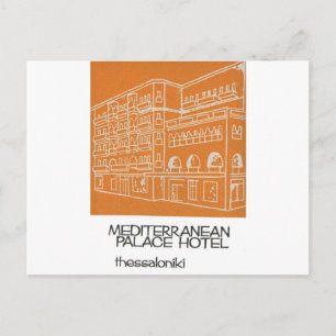 Old Advert Thessaloniki Mediterranisches Hotel Gri Postkarte