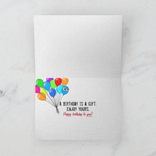 OLD AGE Black Chalkboard Karte (Innenseite)