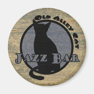 Old Alley Cat Jazz Bar Magnet