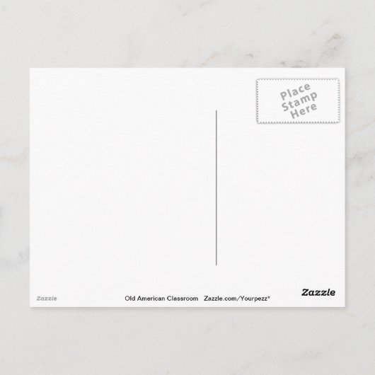 Old American Classroom Postcard Postkarte (Rückseite)
