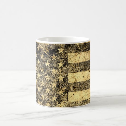 Old American Flag Grunge 2 Kaffeetasse (Mittel)