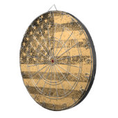 Old American Flag Grunge Dartscheibe (Vorderseite rechts)