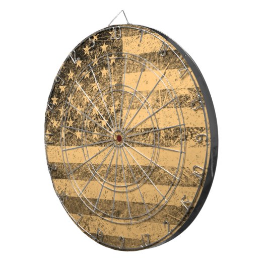 Old American Flag Grunge Dartscheibe (Vorderseite rechts)