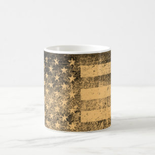 Old American Flag Grunge Kaffeetasse