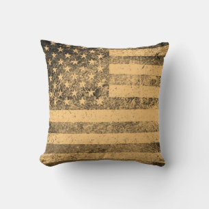 Old American Flag Grunge Kissen