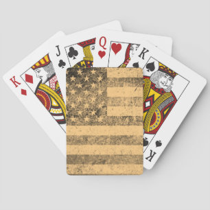 Old American Flag Grunge Spielkarten
