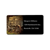 Old Amish Wagon Adressaufkleber (Vorne)