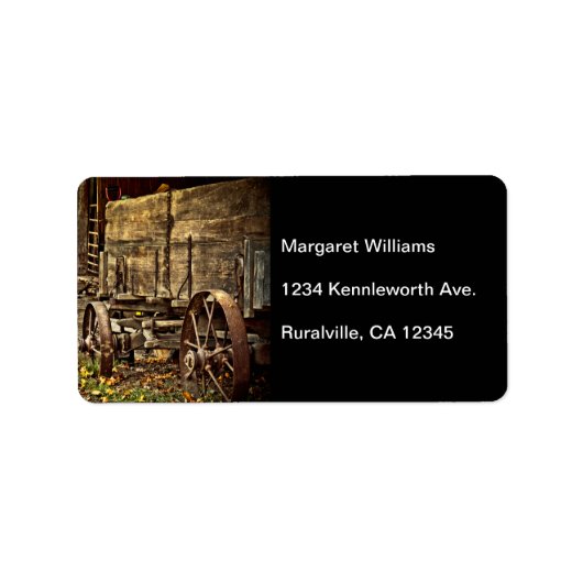 Old Amish Wagon Adressaufkleber (Vorne)